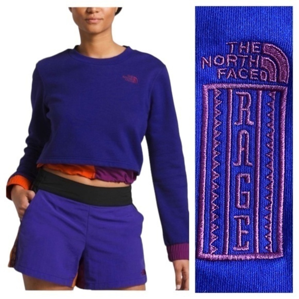 The North Face Purple Orange 1992 Rage Collection Cropped Sweatshirt XS